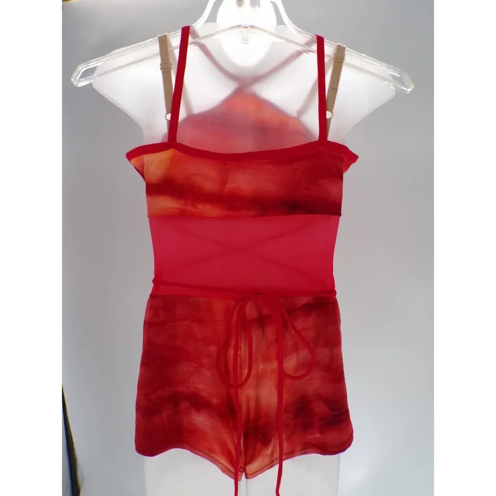 Pre-Owned Dance Costume Curtain Call E2919 Large Child Red Jazz